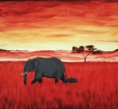 Abendstimmung in der Steppe *
