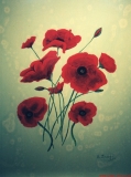 Klatschmohn auf Spiritustechnik *